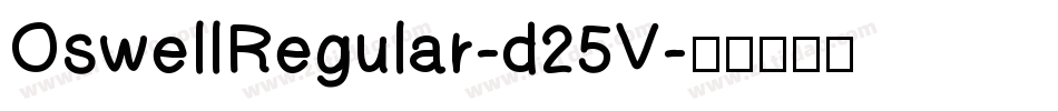 OswellRegular-d25V字体转换