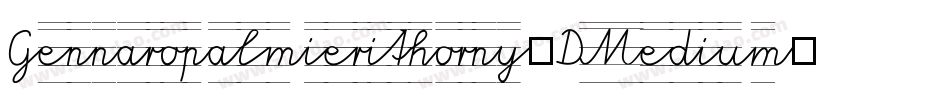 Gennaropalmierithorny3DMedium-86VA字体转换