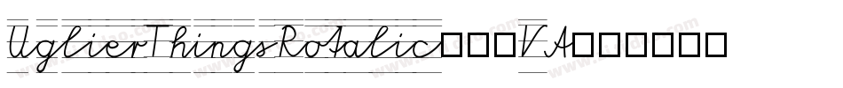 UglierThingsRotalic-63VA字体转换