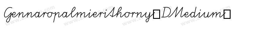 Gennaropalmierithorny3DMedium-86VA字体转换
