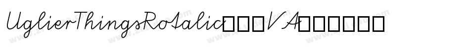 UglierThingsRotalic-63VA字体转换