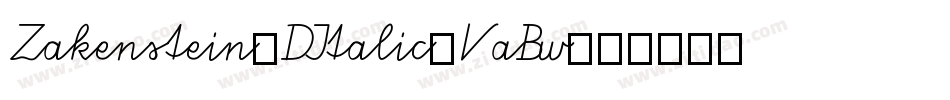 Zakenstein3DItalic-VaBw字体转换