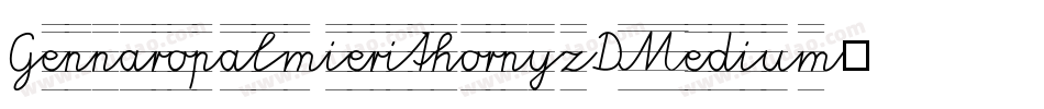 Gennaropalmierithorny3DMedium-86VA字体转换