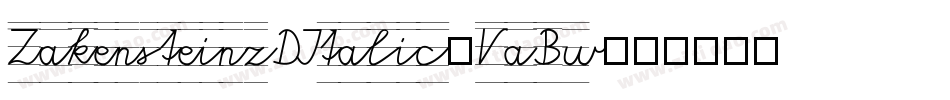 Zakenstein3DItalic-VaBw字体转换