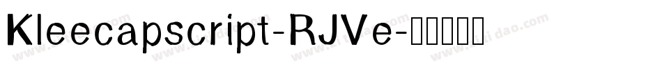 Kleecapscript-RJVe字体转换