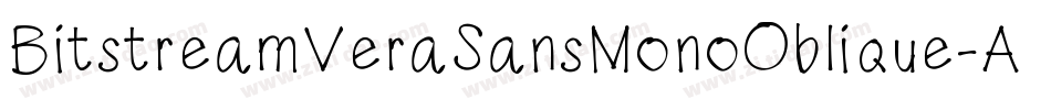 BitstreamVeraSansMonoOblique-A8a2字体转换