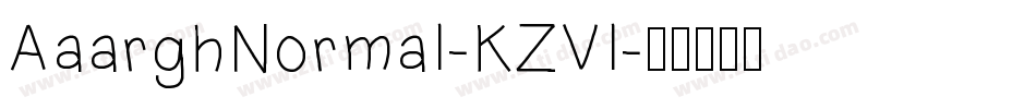 AaarghNormal-KZVl字体转换