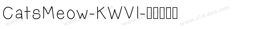 CatsMeow-KWVl字体转换