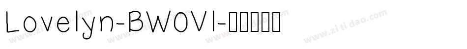 Lovelyn-BW0Vl字体转换