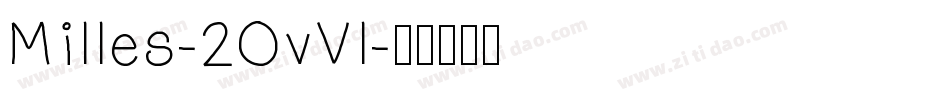 Milles-2OvVl字体转换