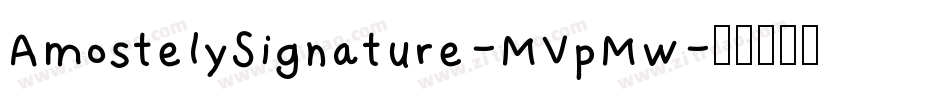 AmostelySignature-MVpMw字体转换