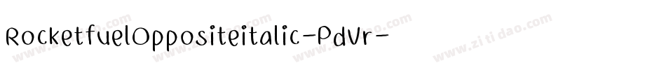 RocketfuelOppositeitalic-PdVr字体转换
