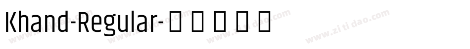 Khand-Regular字体转换