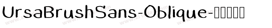 UrsaBrushSans-Oblique字体转换