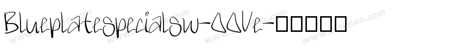 Blueplatespecialsw-OOVe字体转换