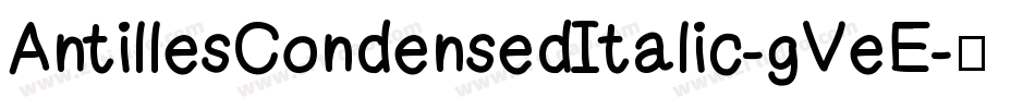 AntillesCondensedItalic-gVeE字体转换