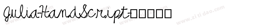 Julia-HandScript字体转换