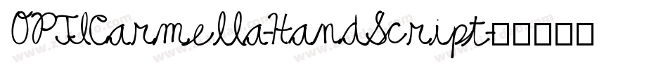 OPTICarmella-HandScript字体转换