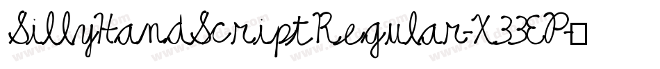 SillyHandScriptRegular-X33EP字体转换
