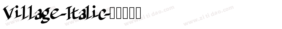 Village-Italic字体转换