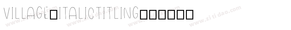 Village-ItalicTitling字体转换