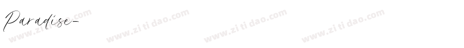 Paradise字体转换