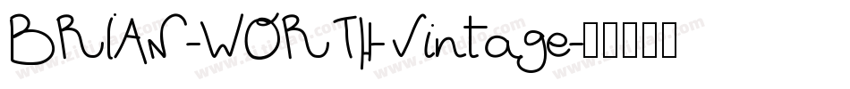 BRIAN-WORTH-Vintage字体转换