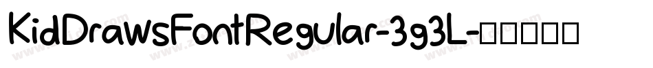 KidDrawsFontRegular-3g3L字体转换