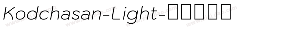 Kodchasan-Light字体转换