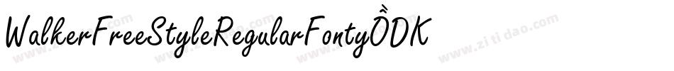 WalkerFreeStyleRegularFonty-DKR1字体转换