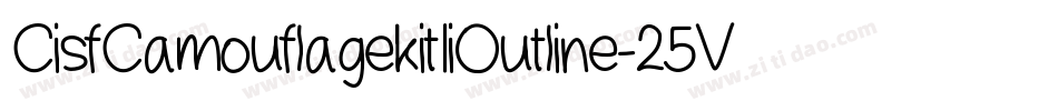 CisfCamouflagekitIiOutline-25Vo字体转换