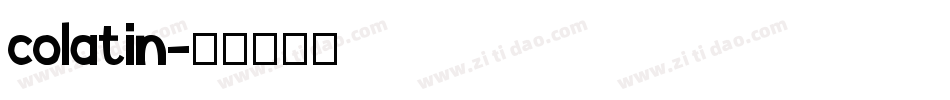 colatin字体转换