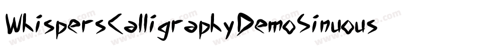 WhispersCalligraphyDemoSinuousBold-DX1x字体转换