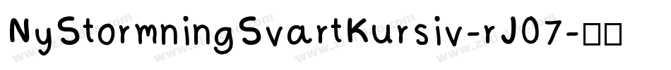 NyStormningSvartKursiv-rJ07字体转换