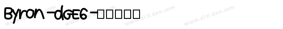 Byron-dGE6字体转换
