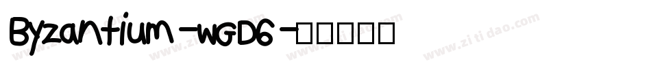 Byzantium-wGD6字体转换