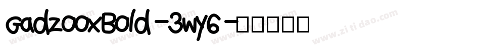 GadzooxBold-3wy6字体转换