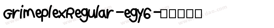 GrimeplexRegular-egy6字体转换