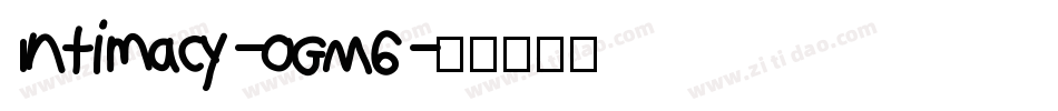 Intimacy-OGM6字体转换