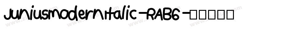 JuniusmodernItalic-RAB6字体转换