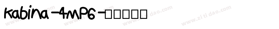 Kabina-4MP6字体转换