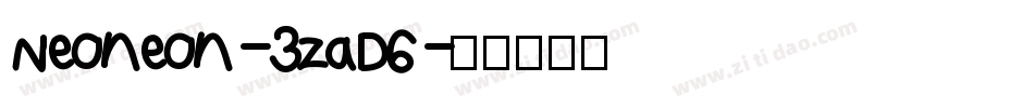 Neoneon-3zaD6字体转换