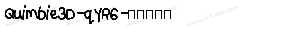Quimbie3D-qYR6字体转换