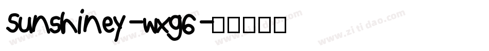 Sunshiney-wxg6字体转换