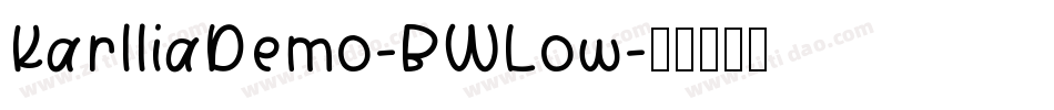 KarlliaDemo-BWLow字体转换
