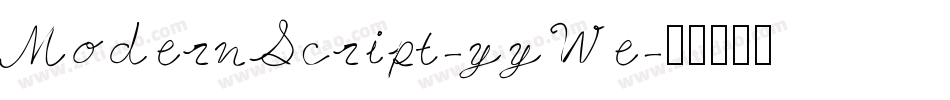 ModernScript-yyWe字体转换