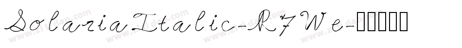 SolariaItalic-R7We字体转换