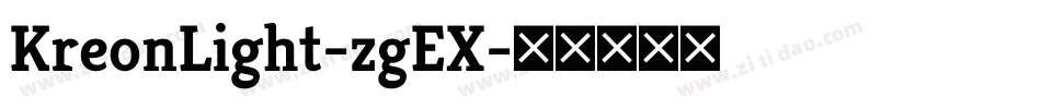 KreonLight-zgEX字体转换