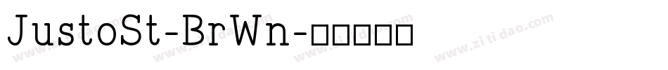 JustoSt-BrWn字体转换