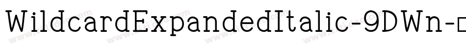 WildcardExpandedItalic-9DWn字体转换